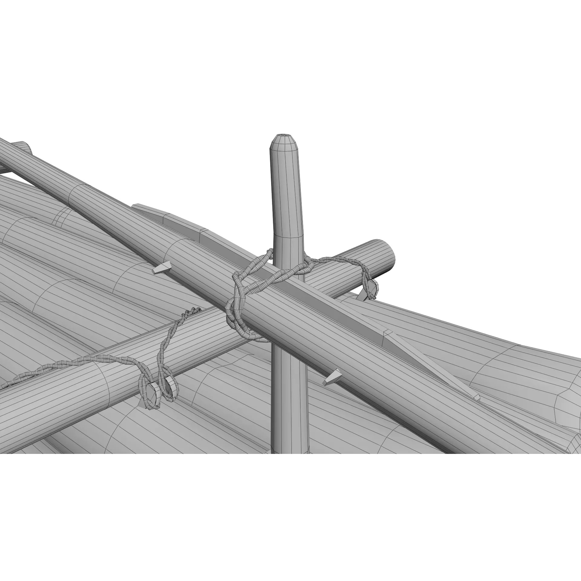 European River Raft - Low-Poly Game-Ready 3D Model - View 34