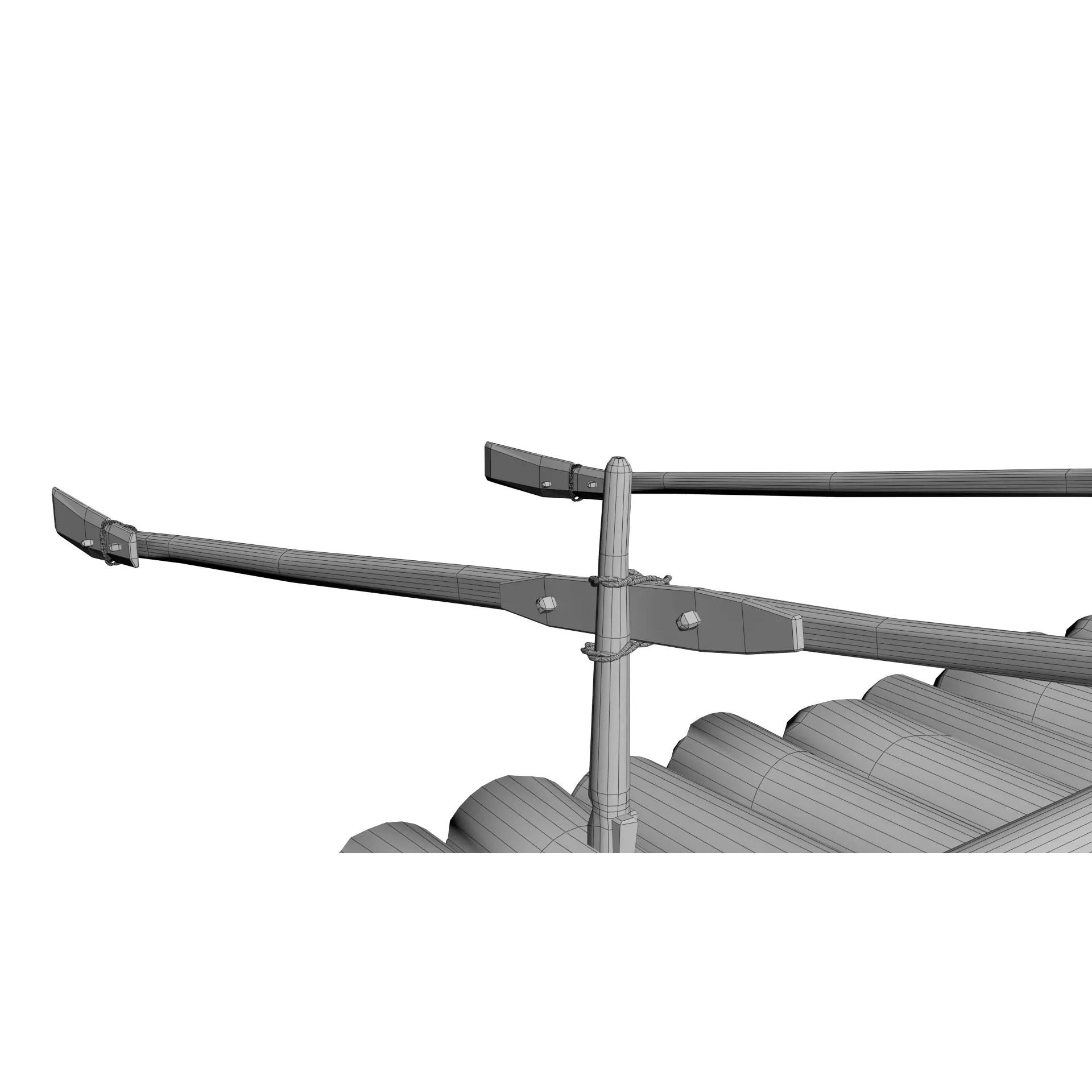 European River Raft - Low-Poly Game-Ready 3D Model - View 35