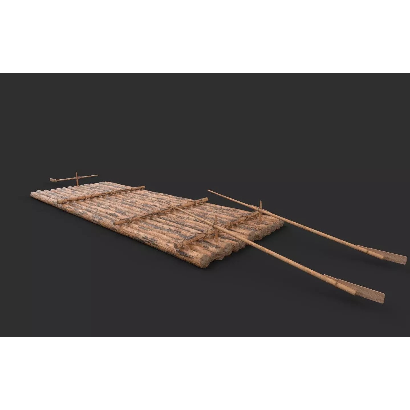 European River Raft - Low-Poly Game-Ready 3D Model - View 5