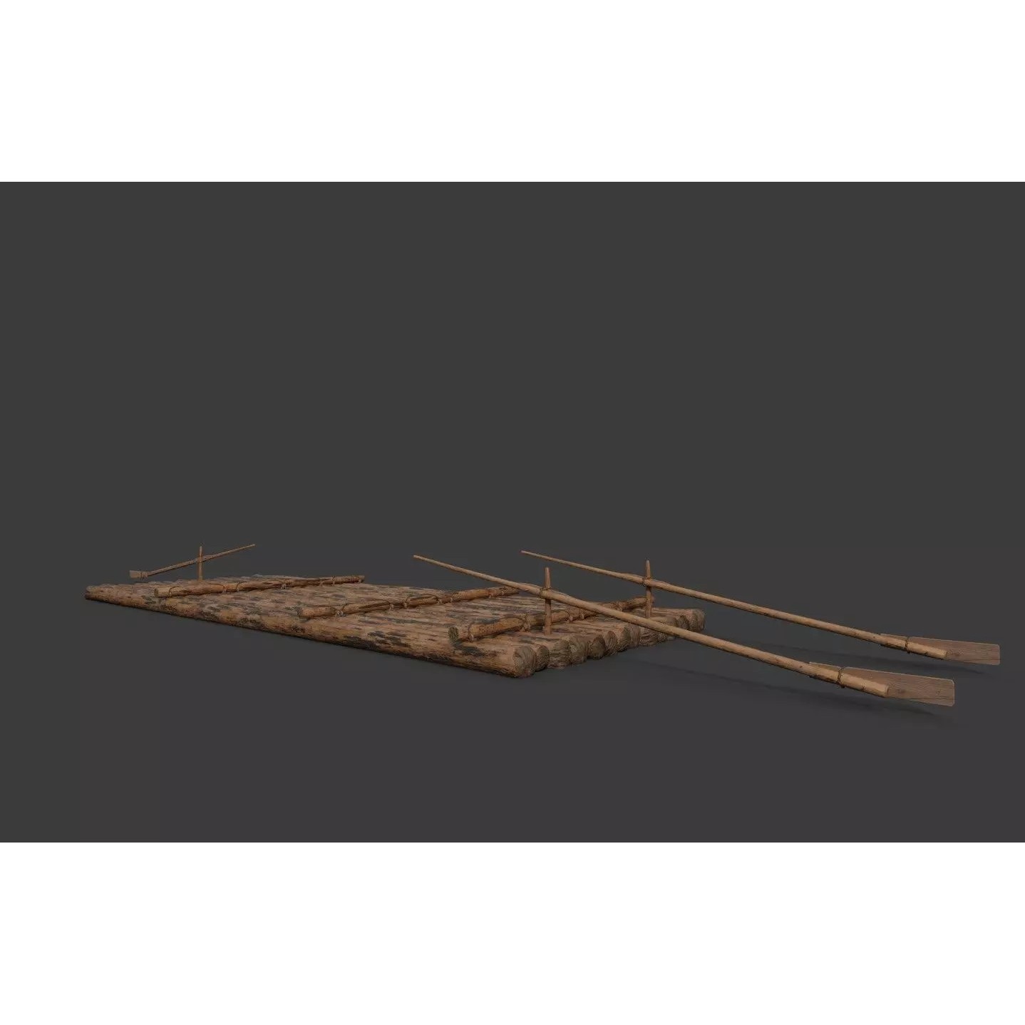 European River Raft - Low-Poly Game-Ready 3D Model - View 6