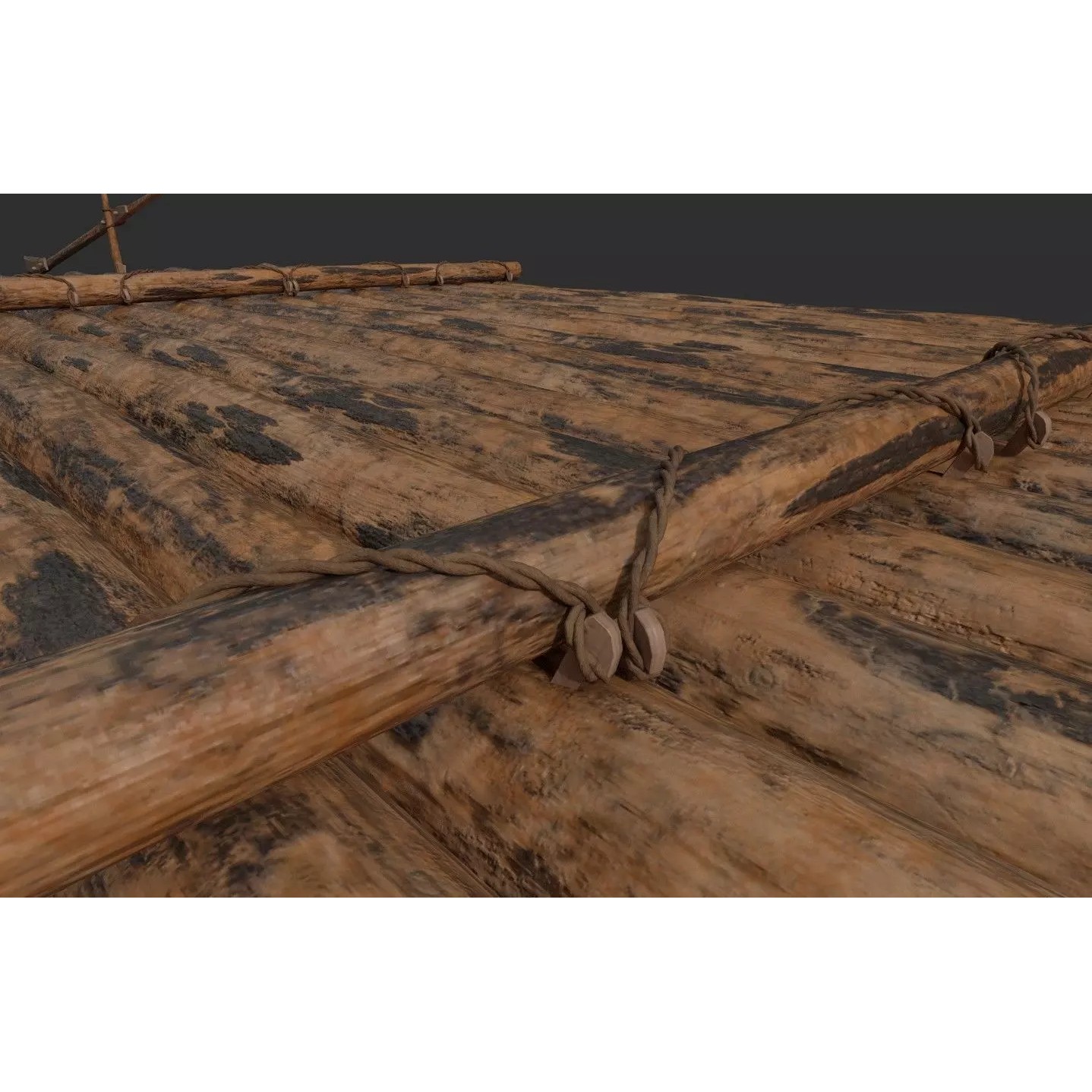European River Raft - Low-Poly Game-Ready 3D Model - View 9