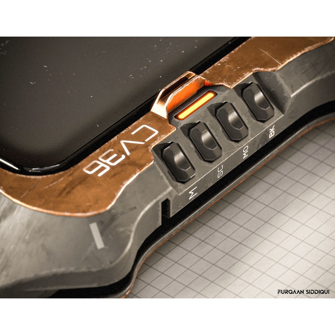 Sci-fi Controller 3D Model – Low Poly PBR Game Asset, FBX - View 13