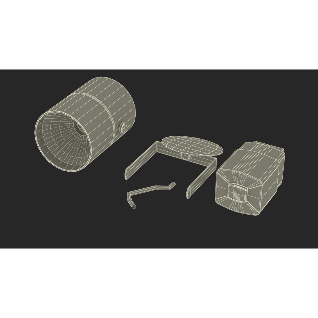 LED Track Light Head Cylinder 3D Model – PBR Textured, Game-Ready Formats