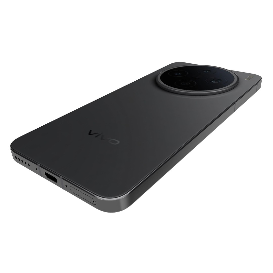 Vivo X200s 3D Model – Simple Black High Poly Mesh, FBX, OBJ - View 15