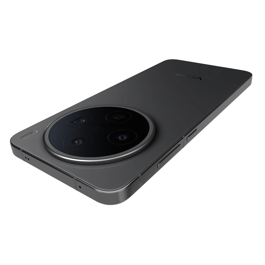 Vivo X200s 3D Model – Simple Black High Poly Mesh, FBX, OBJ - View 16