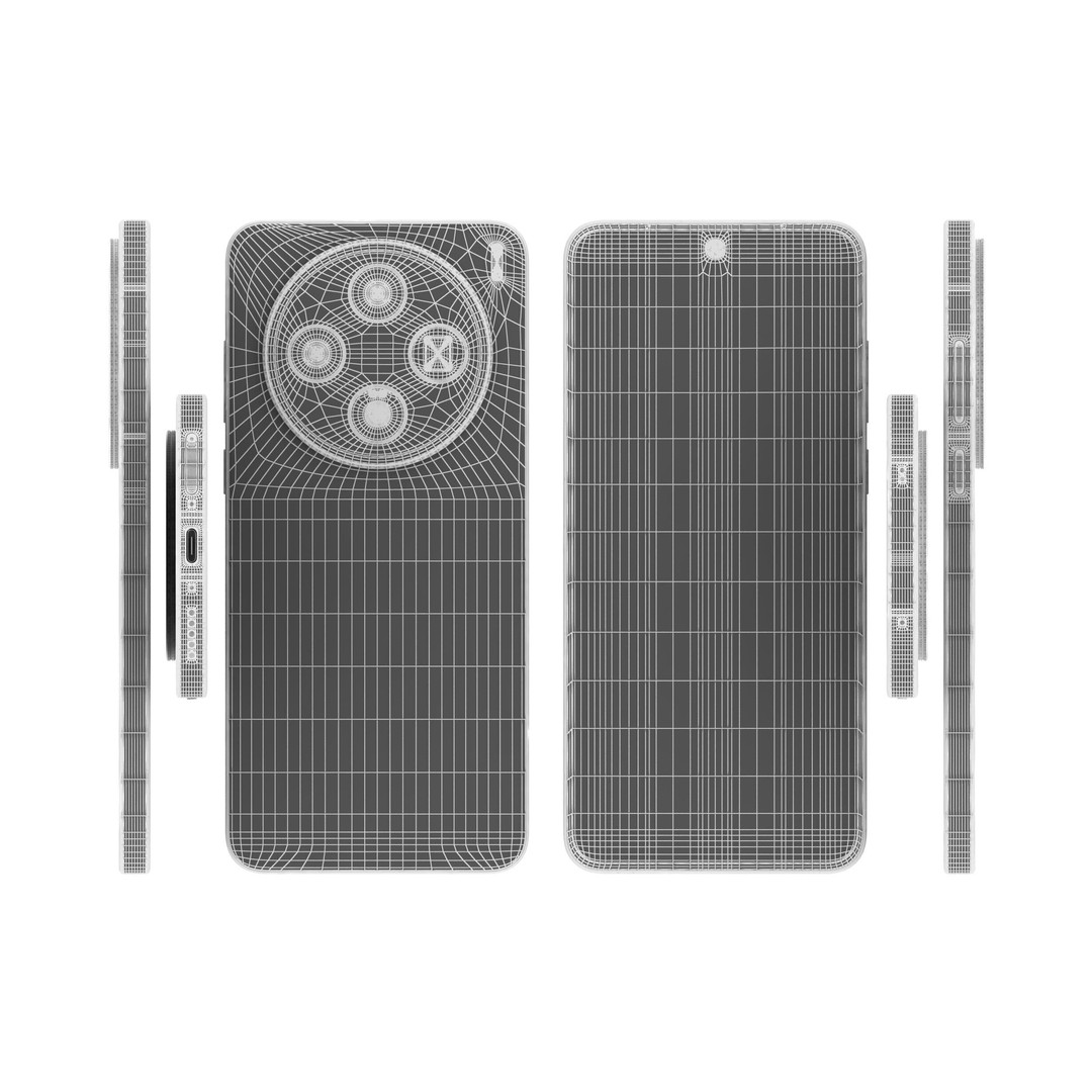 Vivo X200s 3D Model – Simple Black High Poly Mesh, FBX, OBJ - View 17