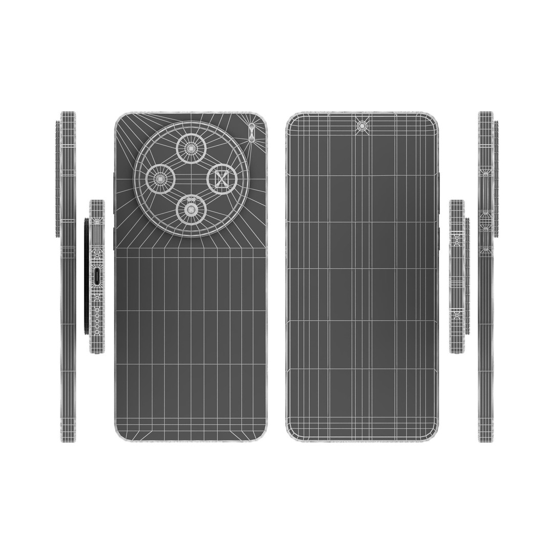 Vivo X200s 3D Model – Simple Black High Poly Mesh, FBX, OBJ - View 18