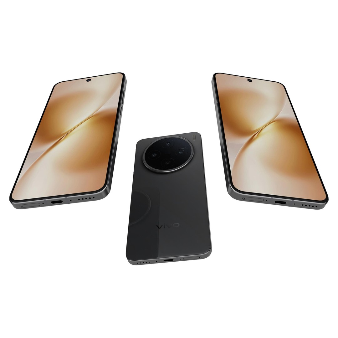 Vivo X200s 3D Model – Simple Black High Poly Mesh, FBX, OBJ - View 4