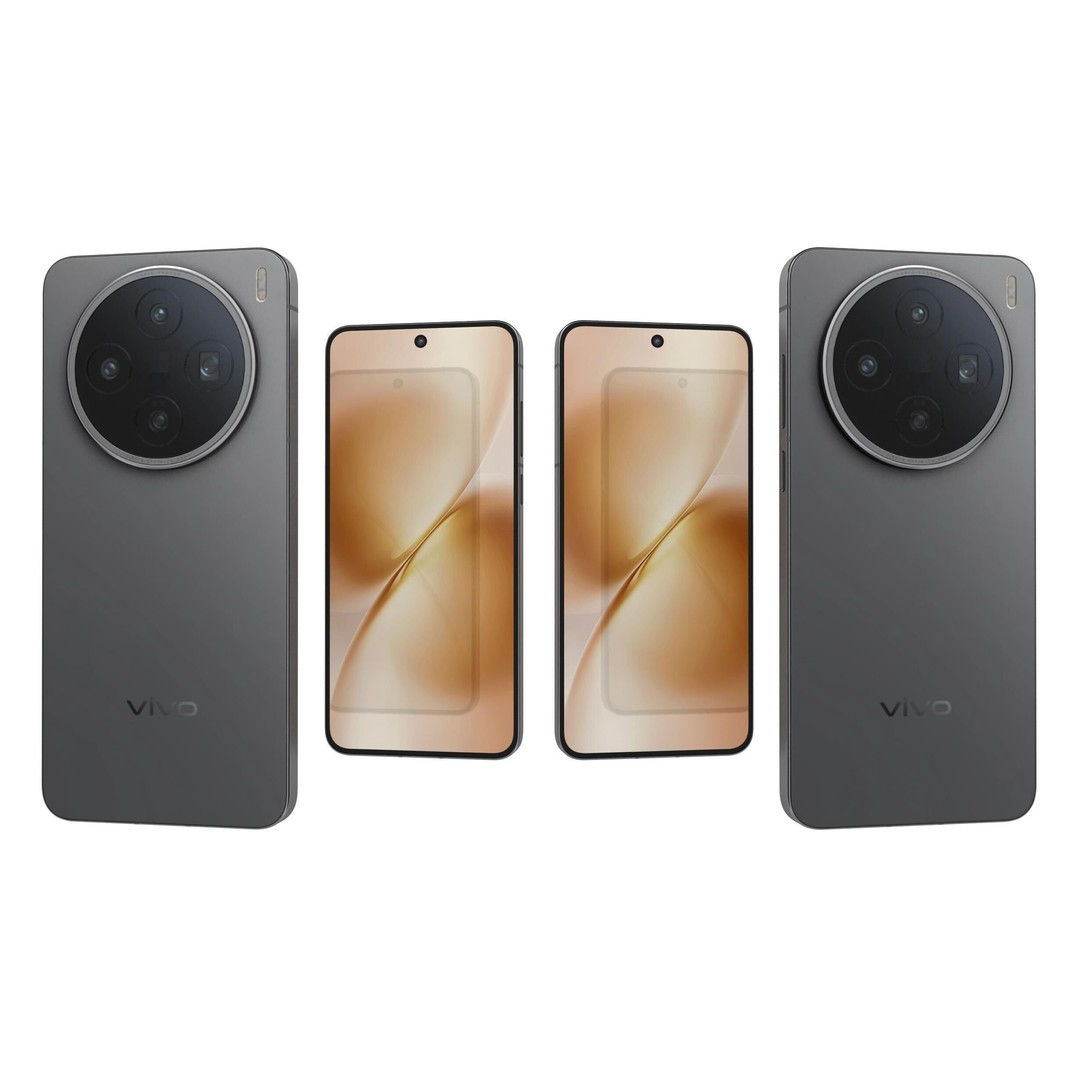 Vivo X200s 3D Model – Simple Black High Poly Mesh, FBX, OBJ - View 5