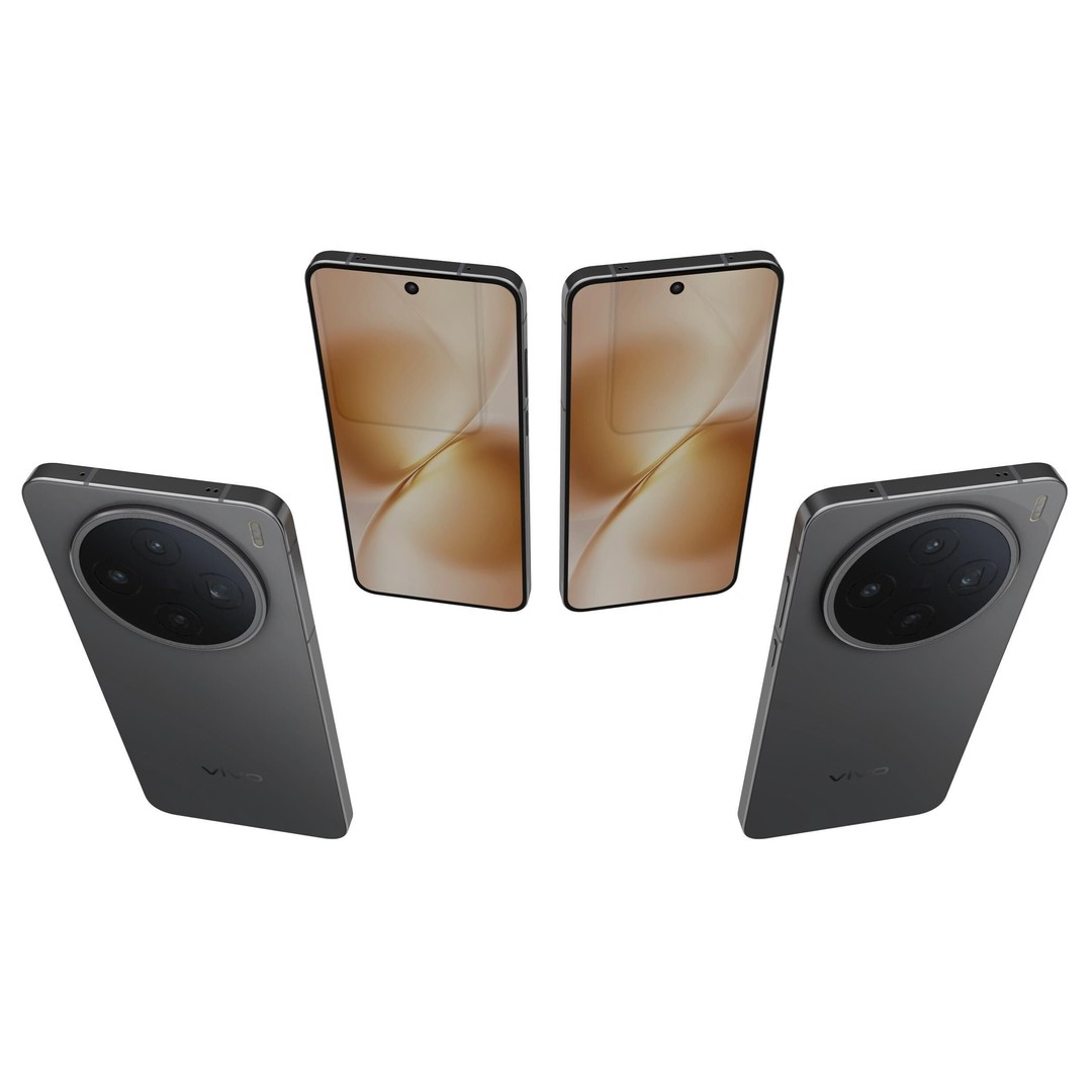 Vivo X200s 3D Model – Simple Black High Poly Mesh, FBX, OBJ - View 6