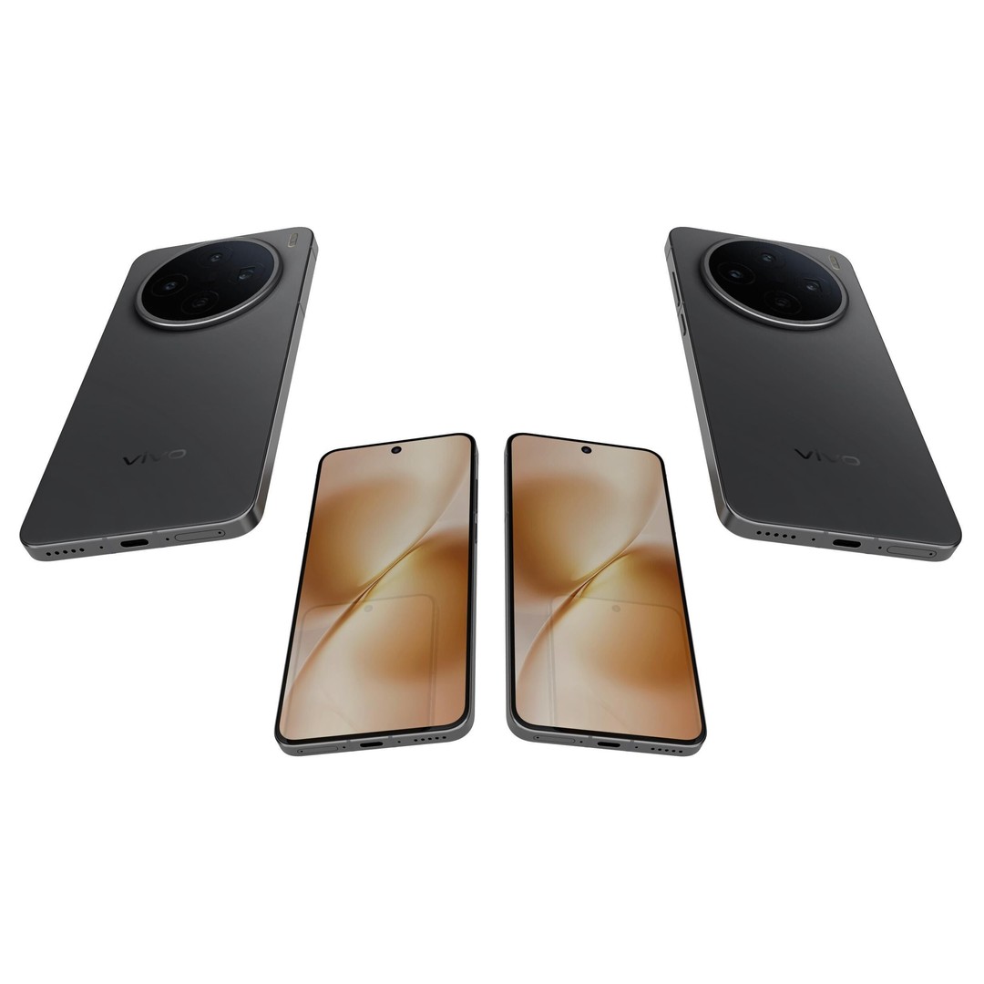 Vivo X200s 3D Model – Simple Black High Poly Mesh, FBX, OBJ - View 7