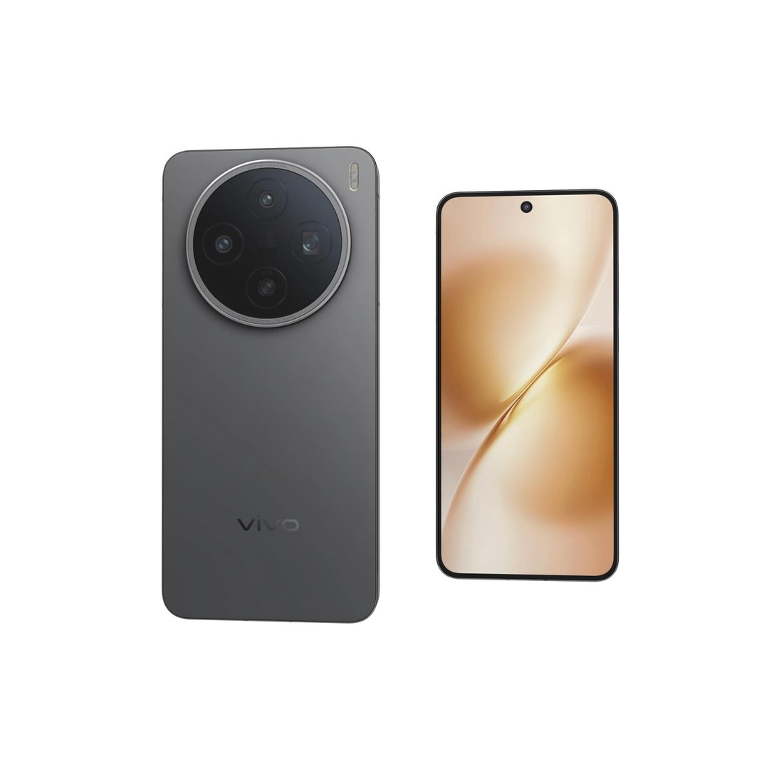 Vivo X200s 3D Model – Simple Black High Poly Mesh, FBX, OBJ - View 9