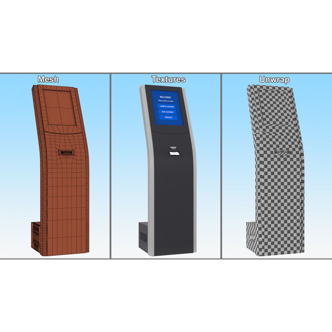 Electronic Queue Device 3D Model – PBR Textured Display Asset, FBX - View 16