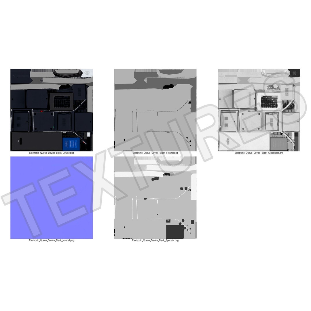 Electronic Queue Device 3D Model – PBR Textured Display Asset, FBX - View 19