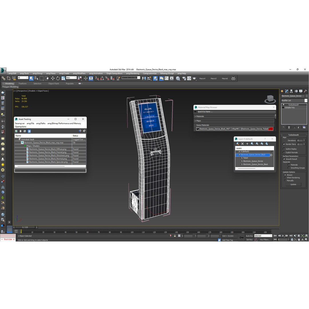 Electronic Queue Device 3D Model – PBR Textured Display Asset, FBX - View 20
