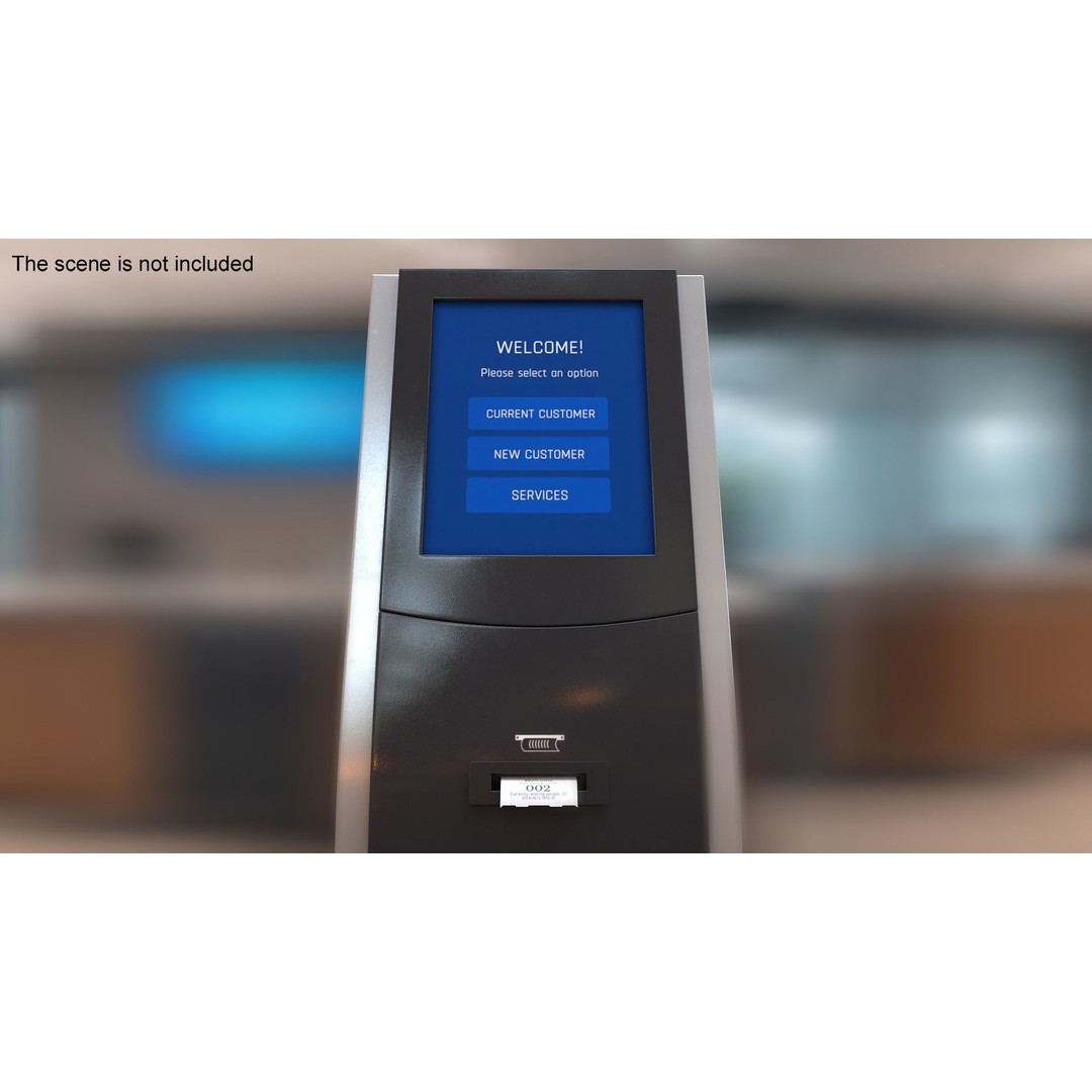 Electronic Queue Device 3D Model – PBR Textured Display Asset, FBX - View 7