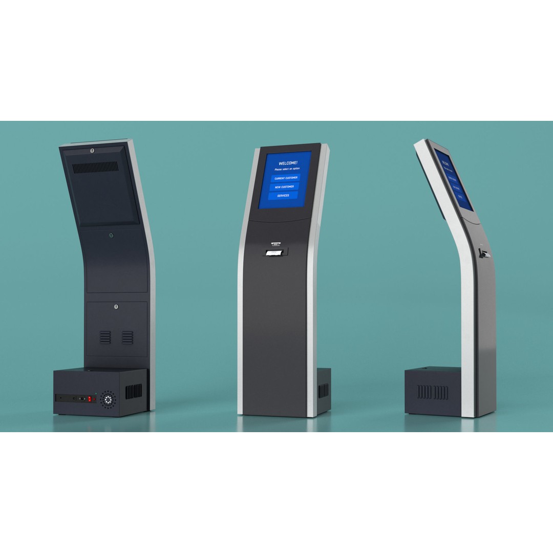 Electronic Queue Device 3D Model – PBR Textured Display Asset, FBX - View 8