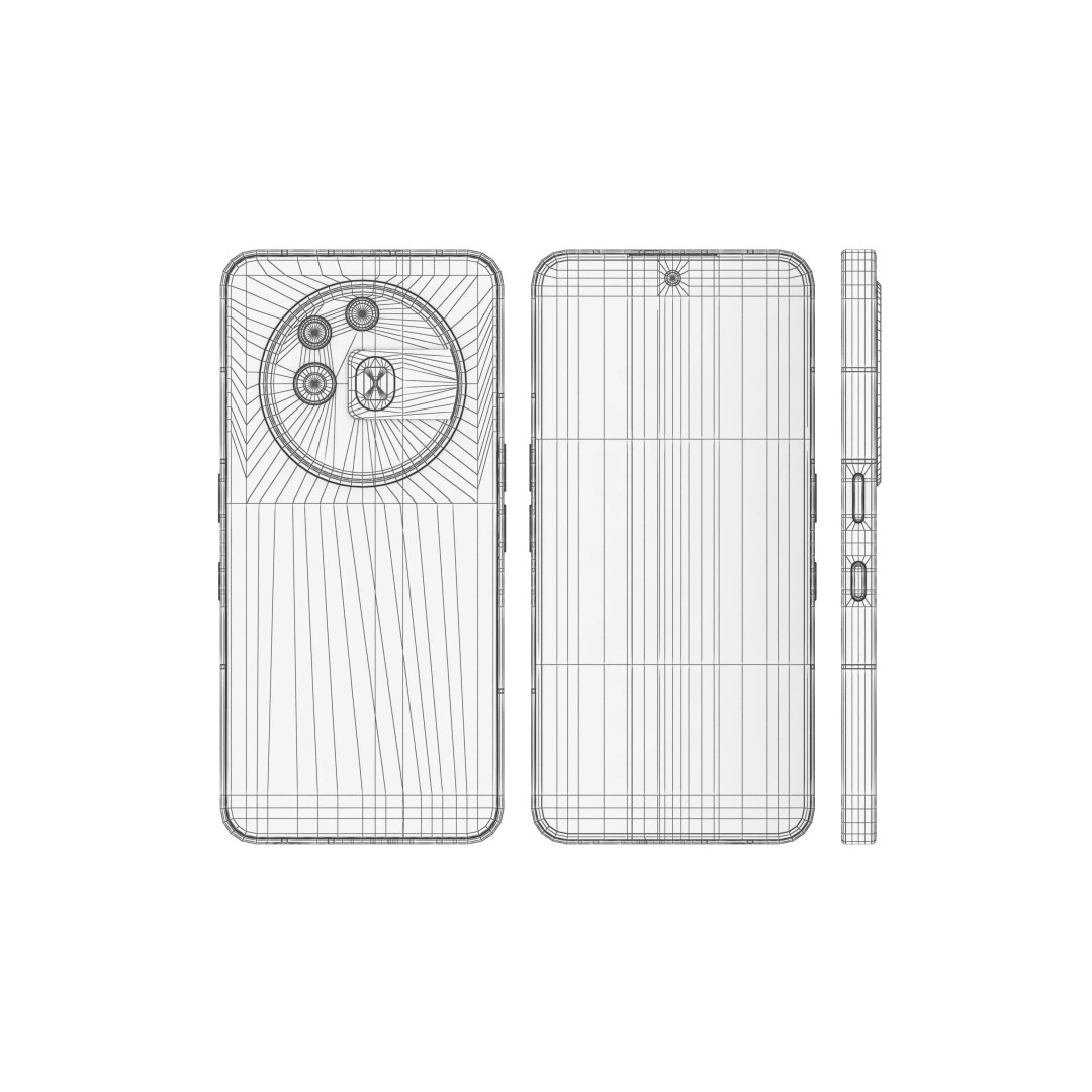 Nothing Phone 3a Pro 3D Model – High Poly Black And Gray, Max Format - View 13