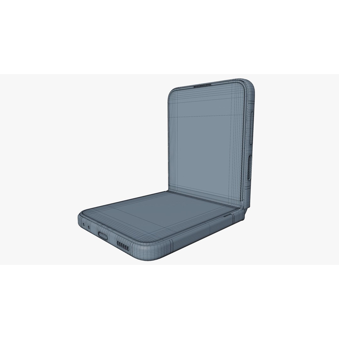 Samsung Galaxy Z Flip 4 3D Model – Rigged Low-Poly PBR Asset, Blender, FBX