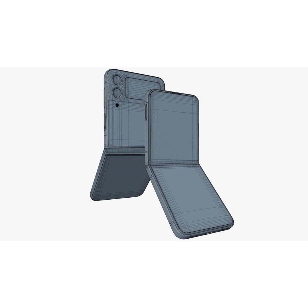 Samsung Galaxy Z Flip 4 3D Model – Rigged Low-Poly PBR Asset, Blender, FBX - View 17