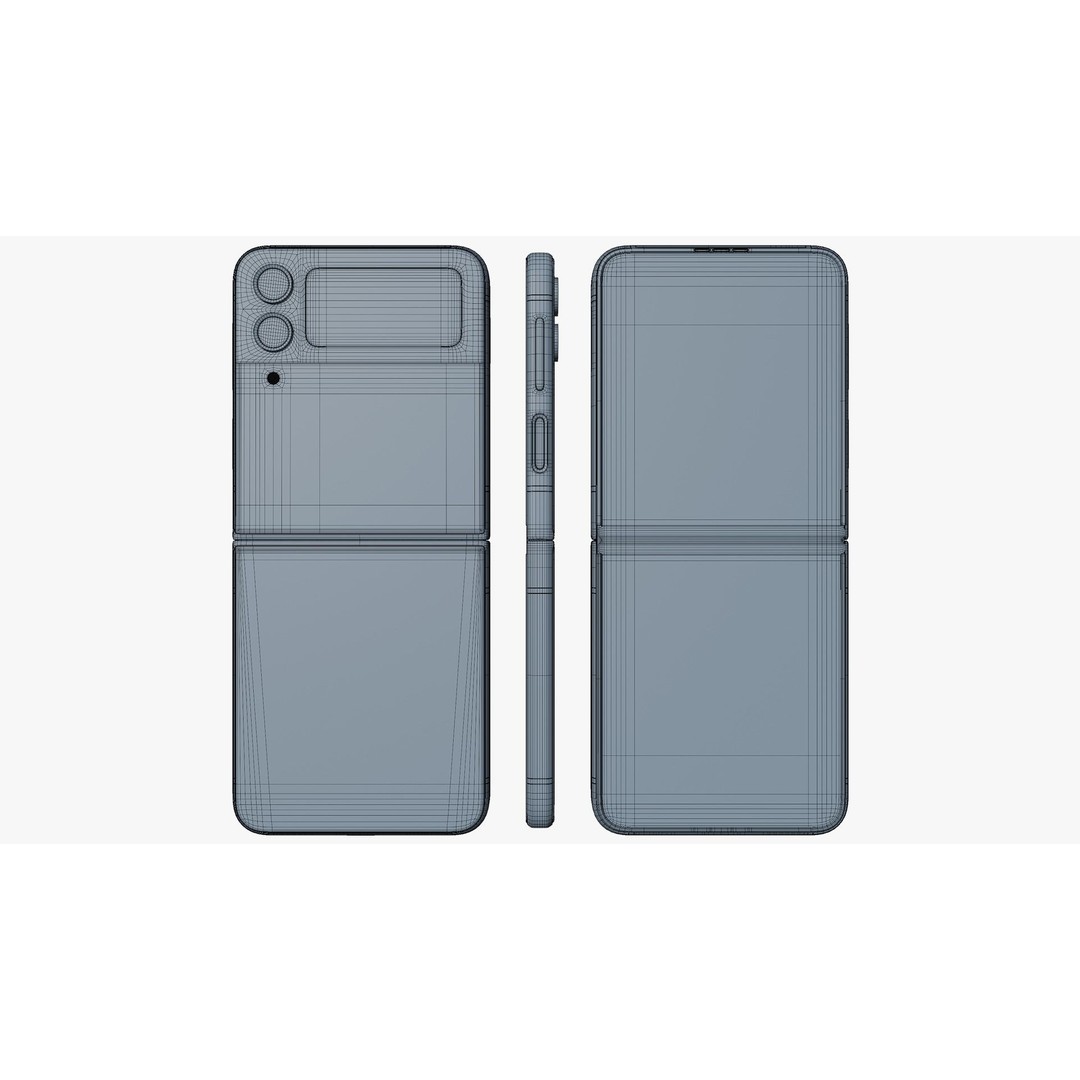 Samsung Galaxy Z Flip 4 3D Model – Rigged Low-Poly PBR Asset, Blender, FBX - View 18