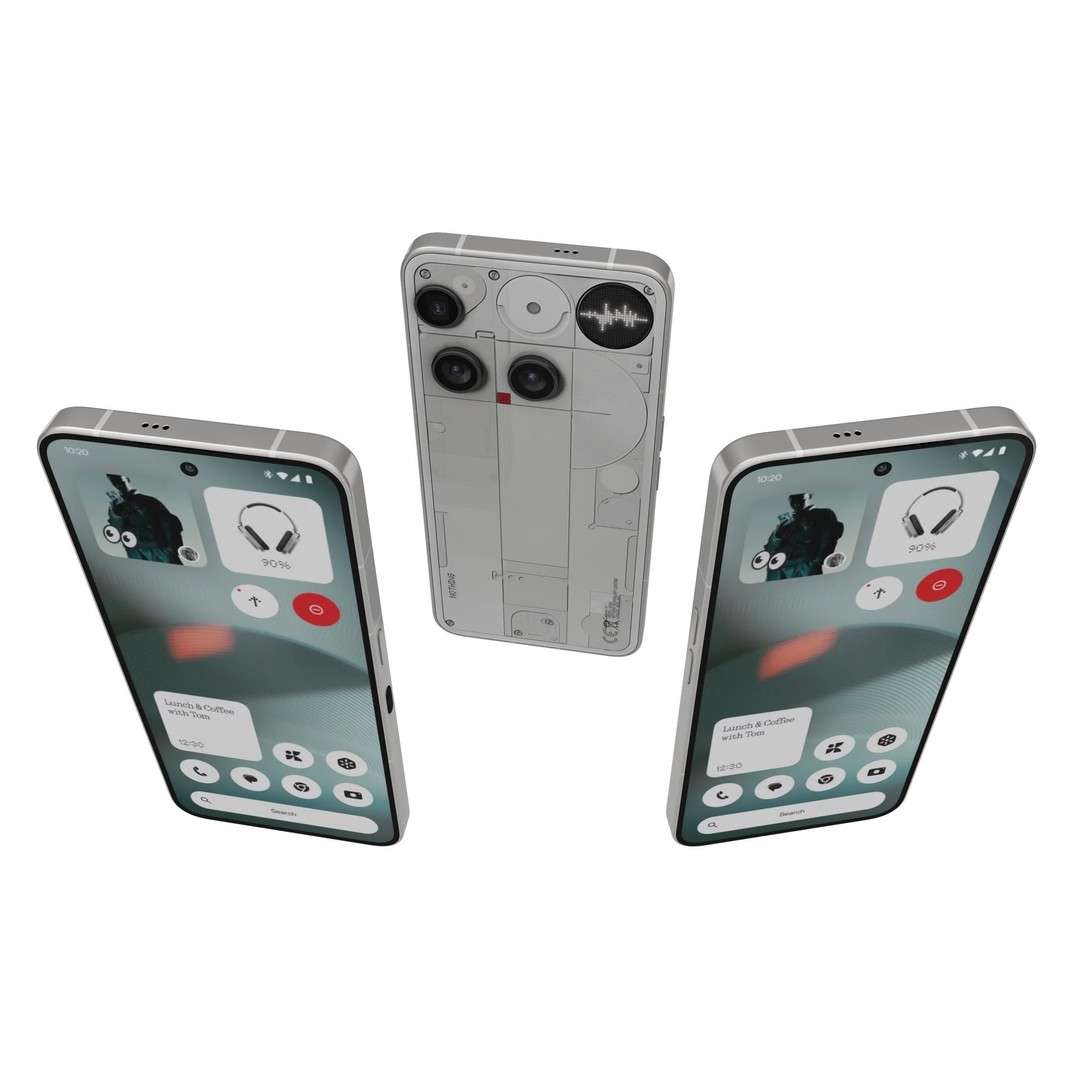 Nothing Phone 3 3D Model – Low Poly Game Asset, FBX & OBJ Formats - View 3