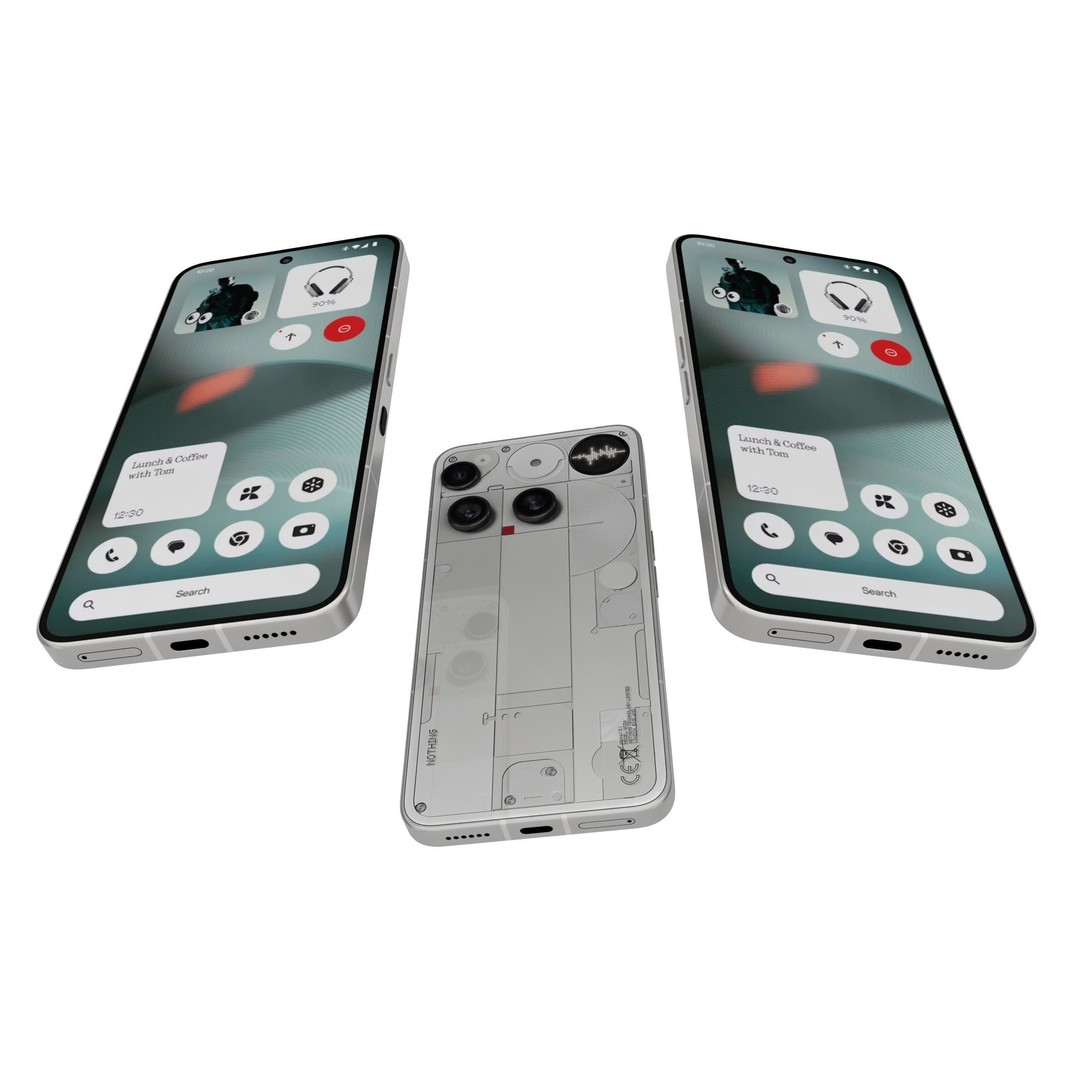 Nothing Phone 3 3D Model – Low Poly Game Asset, FBX & OBJ Formats - View 4