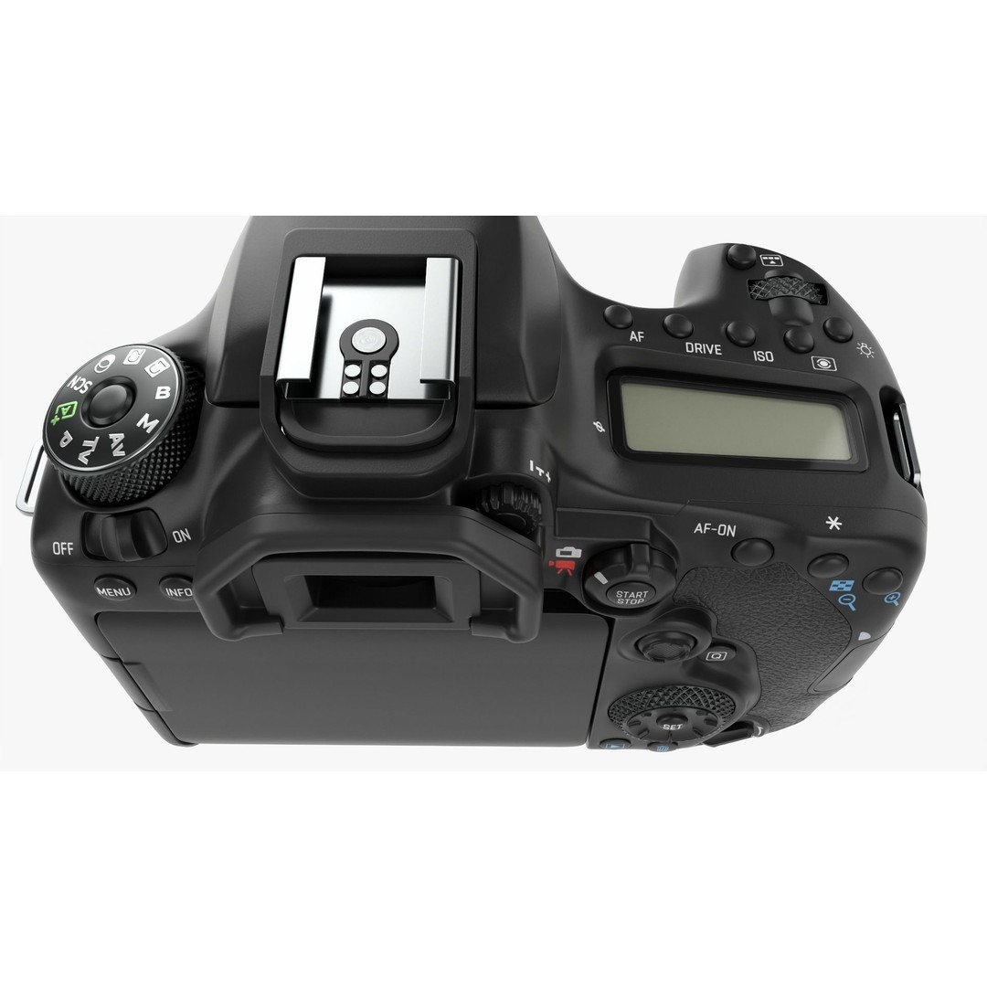 DSLR Camera Body 3D Model – High Poly PBR Textured Asset, FBX/OBJ - View 10