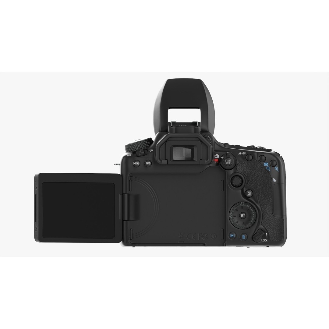 DSLR Camera Body 3D Model – High Poly PBR Textured Asset, FBX/OBJ - View 17