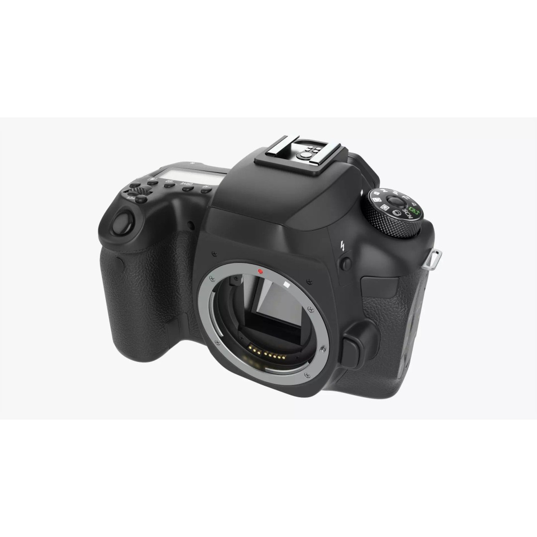DSLR Camera Body 3D Model – High Poly PBR Textured Asset, FBX/OBJ - View 2