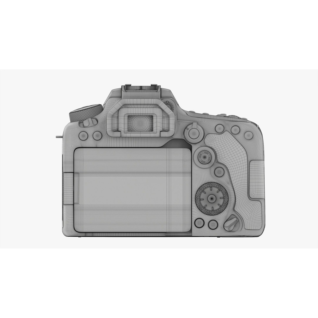 DSLR Camera Body 3D Model – High Poly PBR Textured Asset, FBX/OBJ - View 22