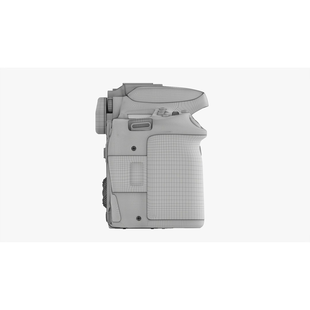 DSLR Camera Body 3D Model – High Poly PBR Textured Asset, FBX/OBJ - View 24