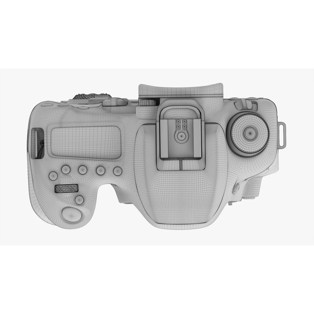 DSLR Camera Body 3D Model – High Poly PBR Textured Asset, FBX/OBJ - View 27