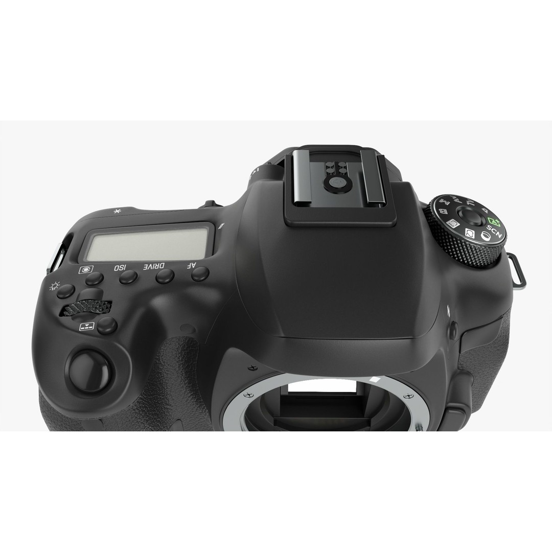 DSLR Camera Body 3D Model – High Poly PBR Textured Asset, FBX/OBJ - View 7