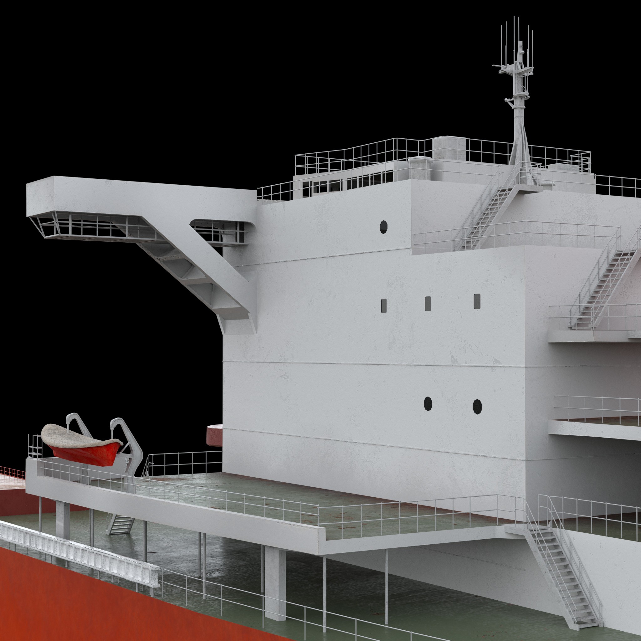 ZHEN HUA Heavy Load Carrier Cargo Ship - High Poly 3D Model - View 10