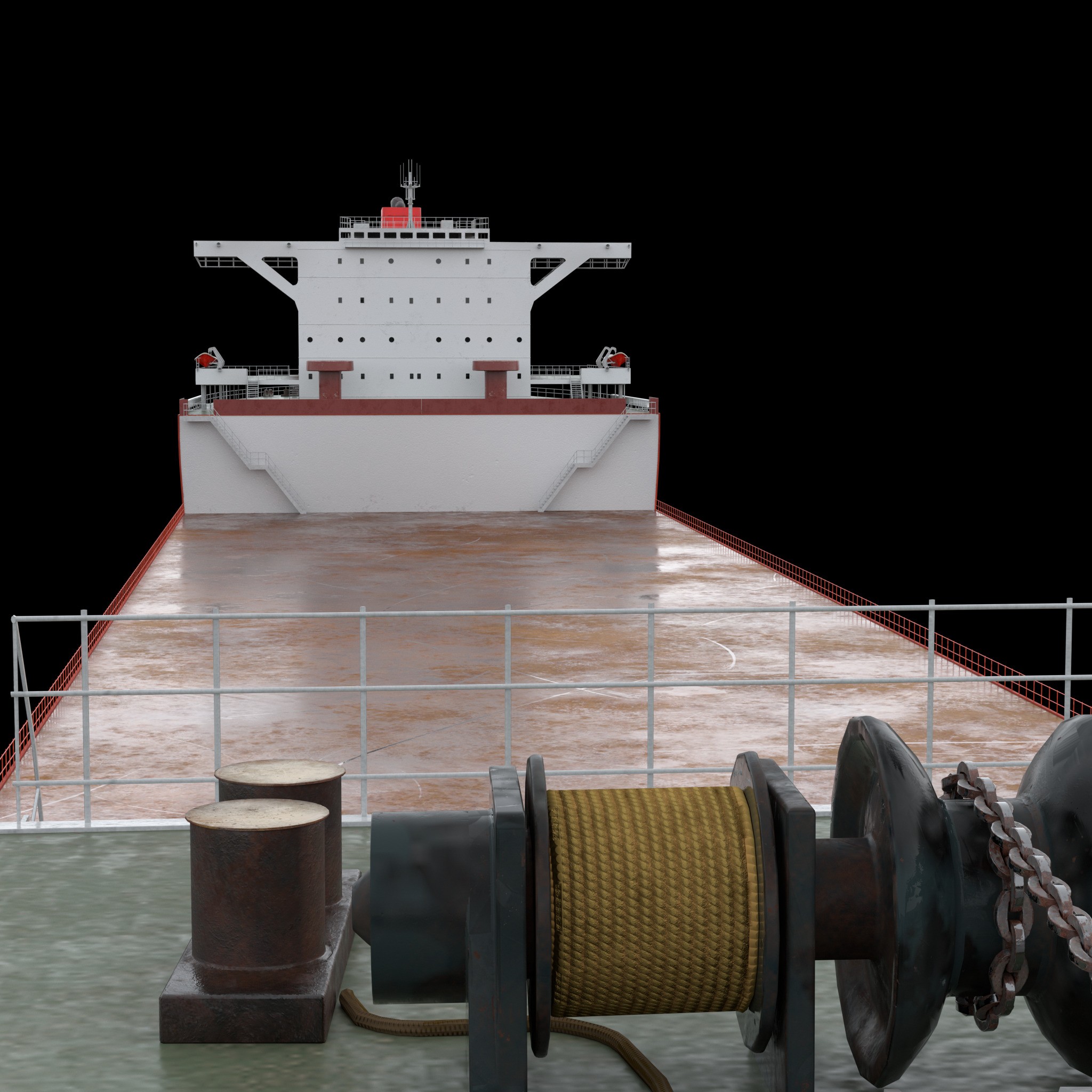 ZHEN HUA Heavy Load Carrier Cargo Ship - High Poly 3D Model - View 17