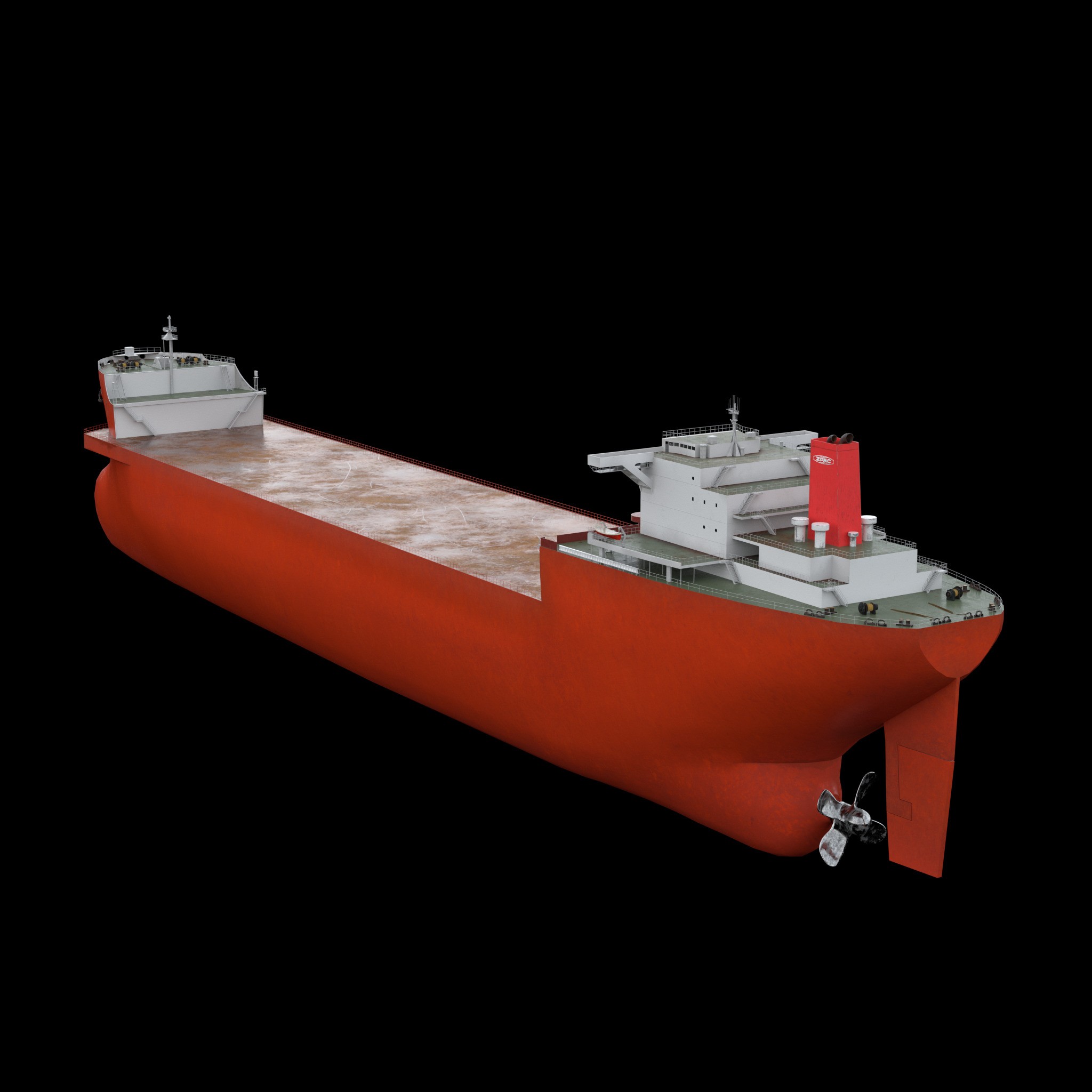 ZHEN HUA Heavy Load Carrier Cargo Ship - High Poly 3D Model - View 21