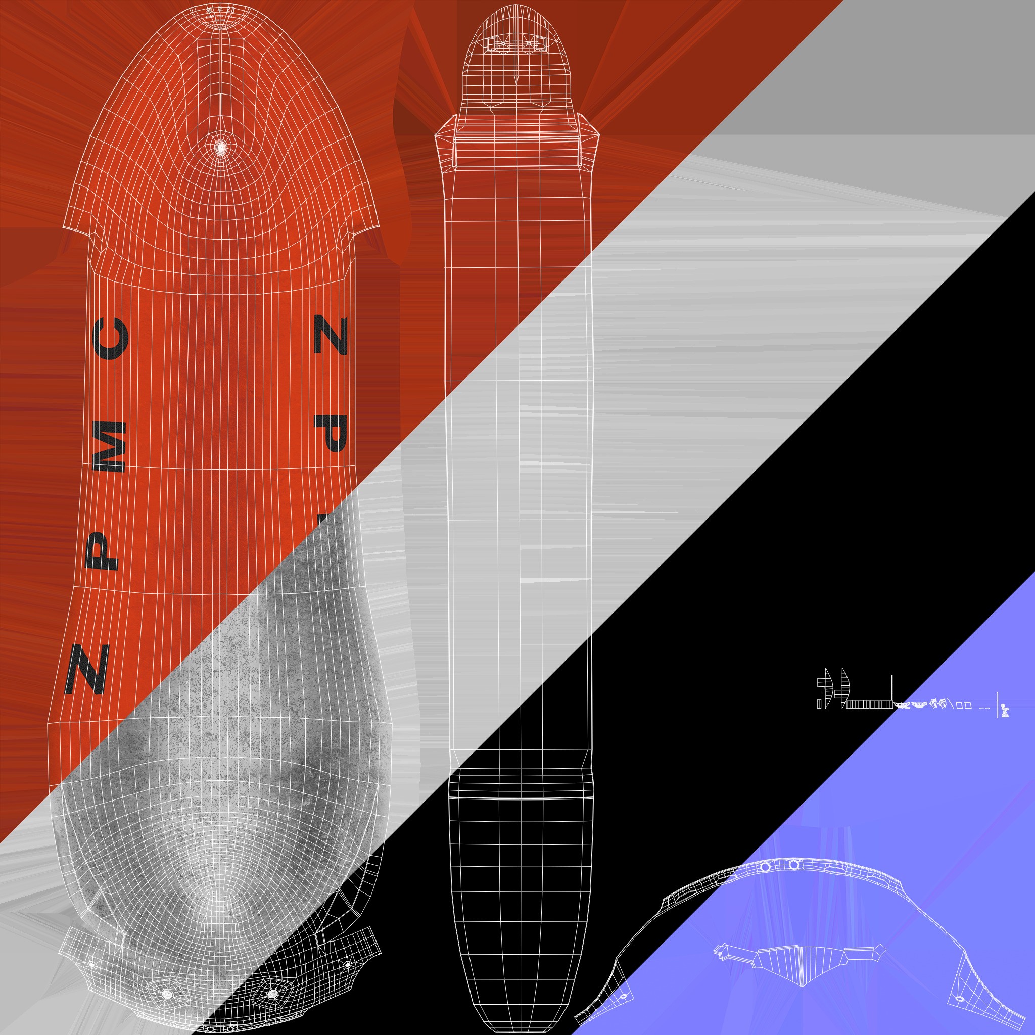 ZHEN HUA Heavy Load Carrier Cargo Ship - High Poly 3D Model - View 23