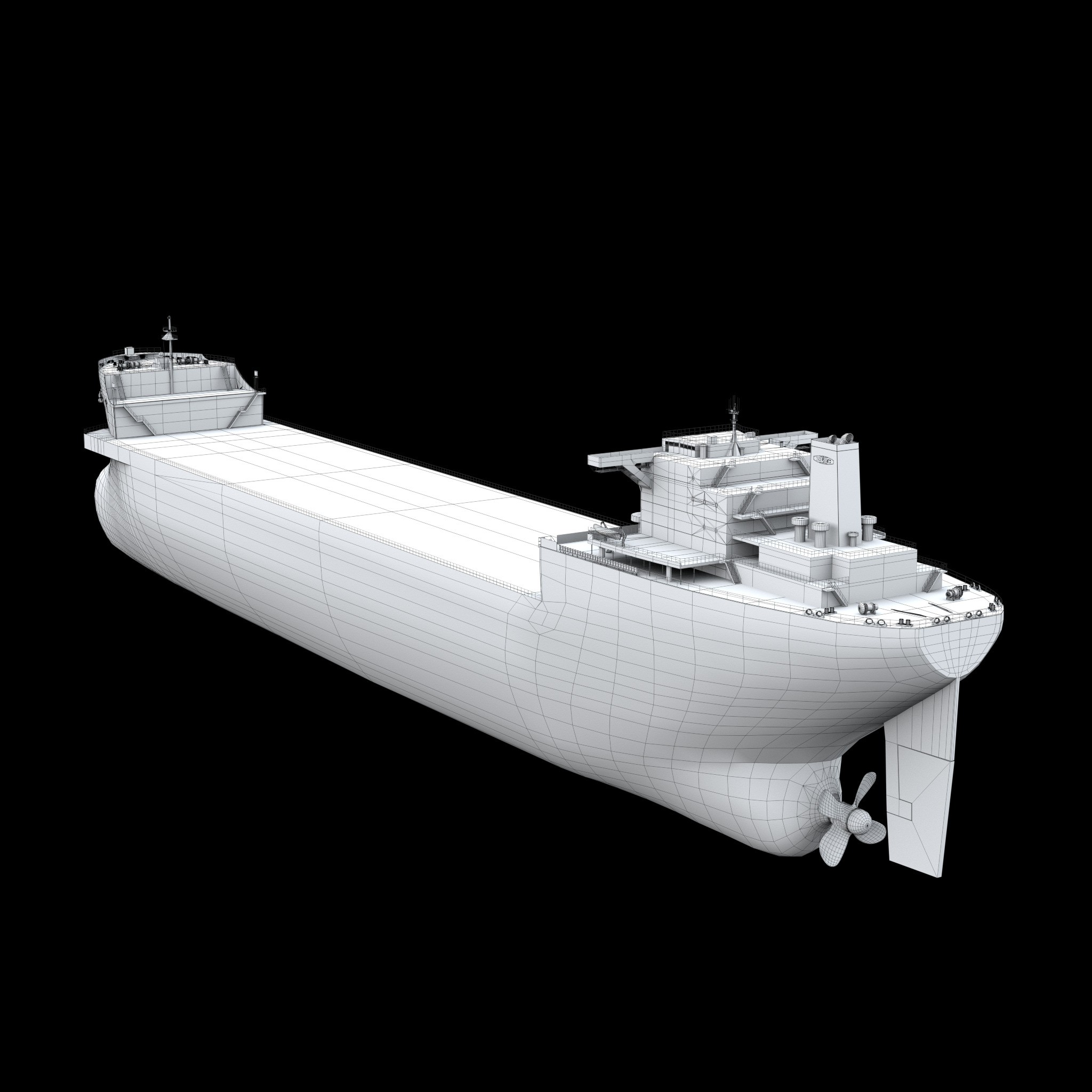 ZHEN HUA Heavy Load Carrier Cargo Ship - High Poly 3D Model - View 26