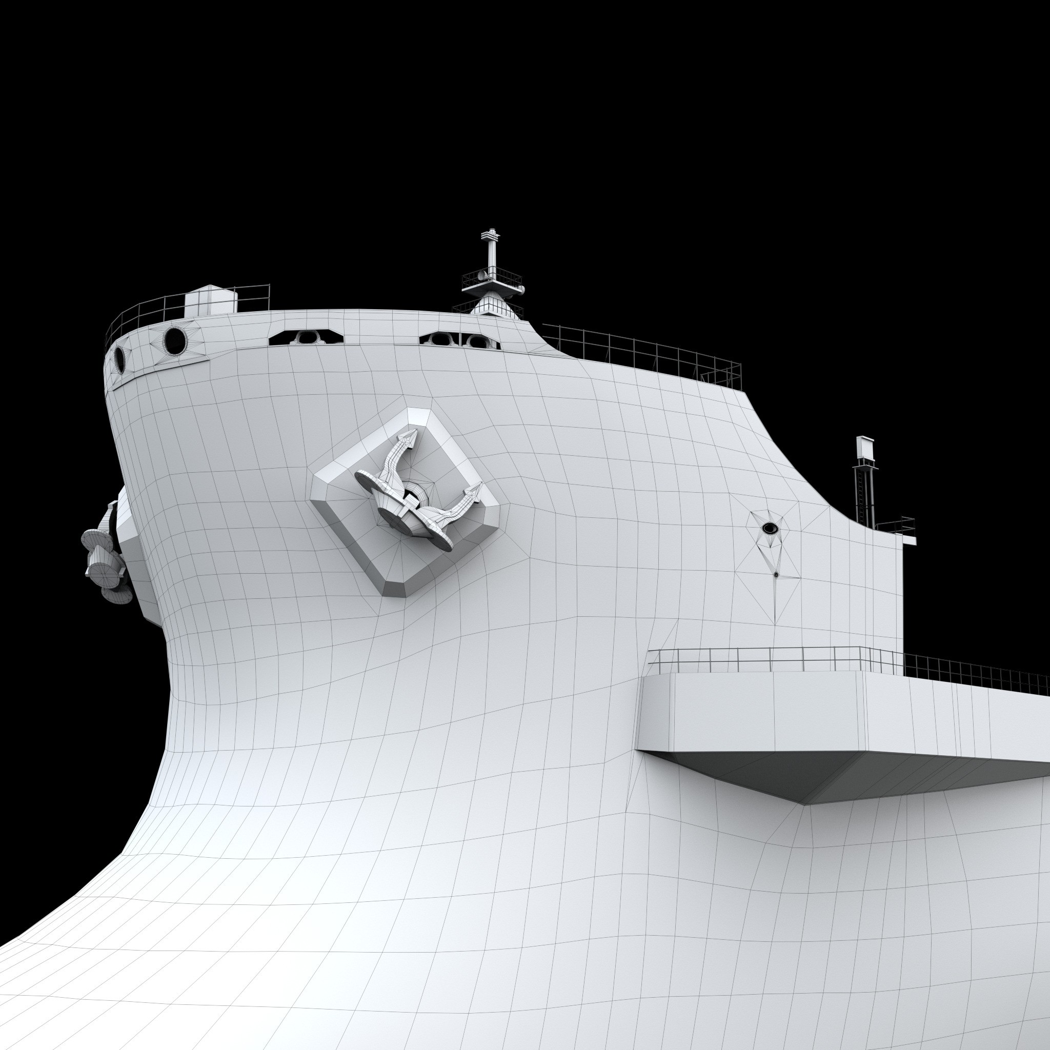 ZHEN HUA Heavy Load Carrier Cargo Ship - High Poly 3D Model - View 28