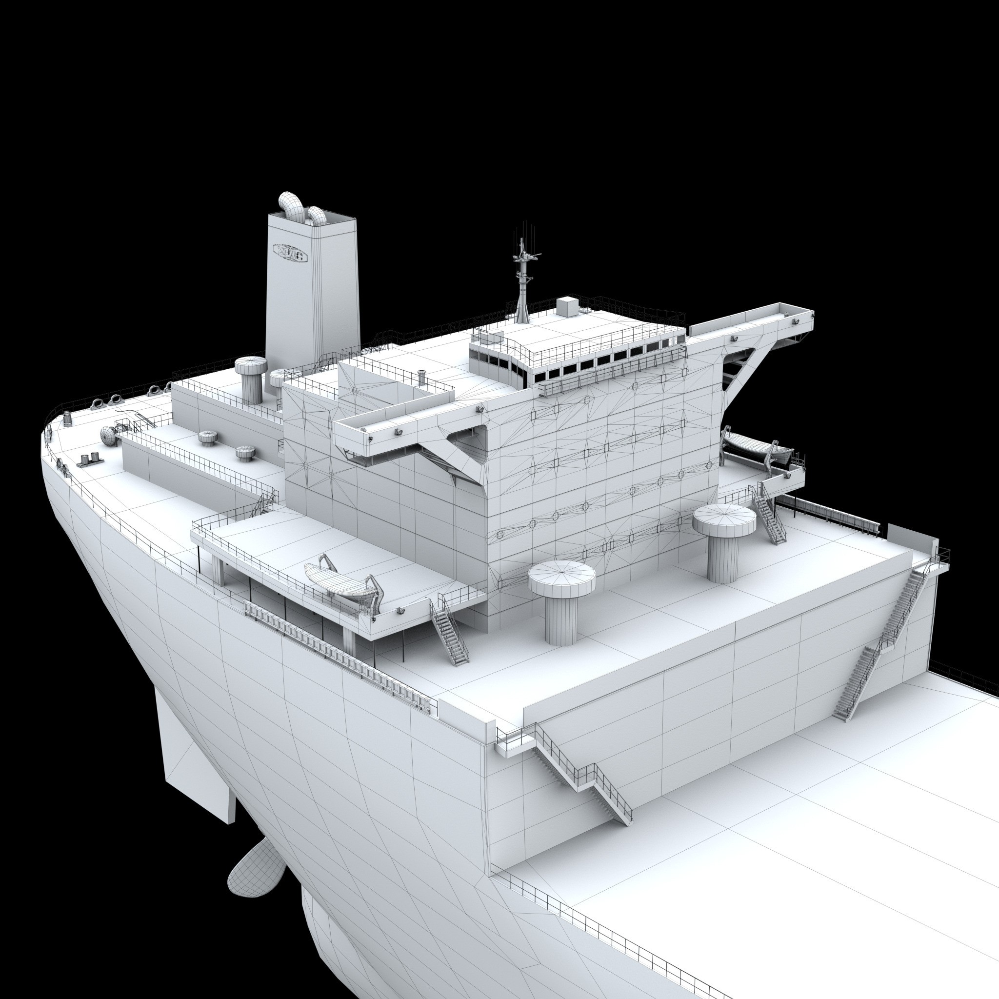 ZHEN HUA Heavy Load Carrier Cargo Ship - High Poly 3D Model - View 30