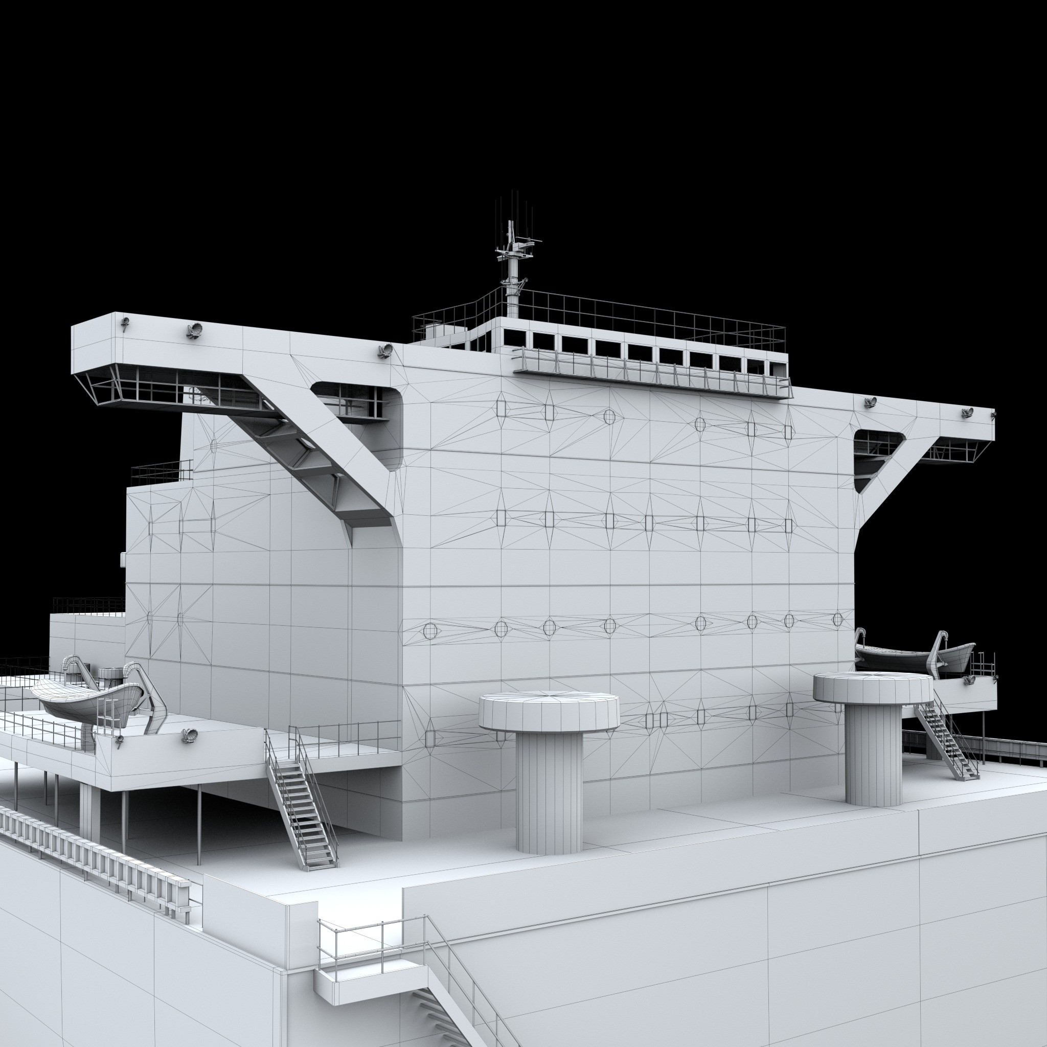 ZHEN HUA Heavy Load Carrier Cargo Ship - High Poly 3D Model - View 31