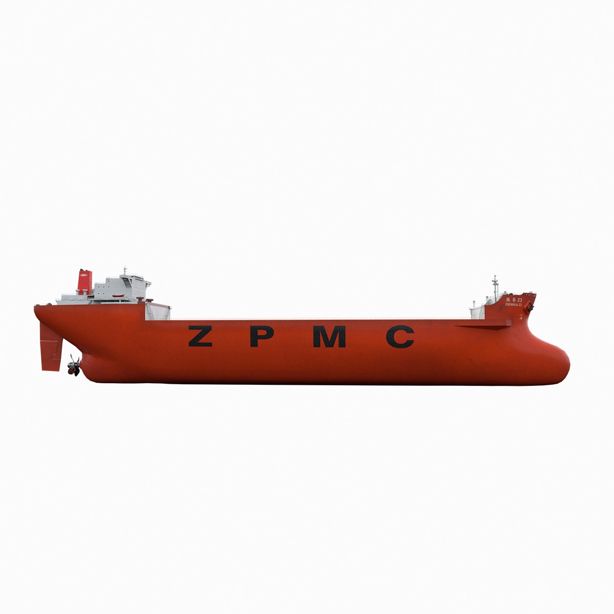ZHEN HUA Heavy Load Carrier Cargo Ship - High Poly 3D Model - View 34