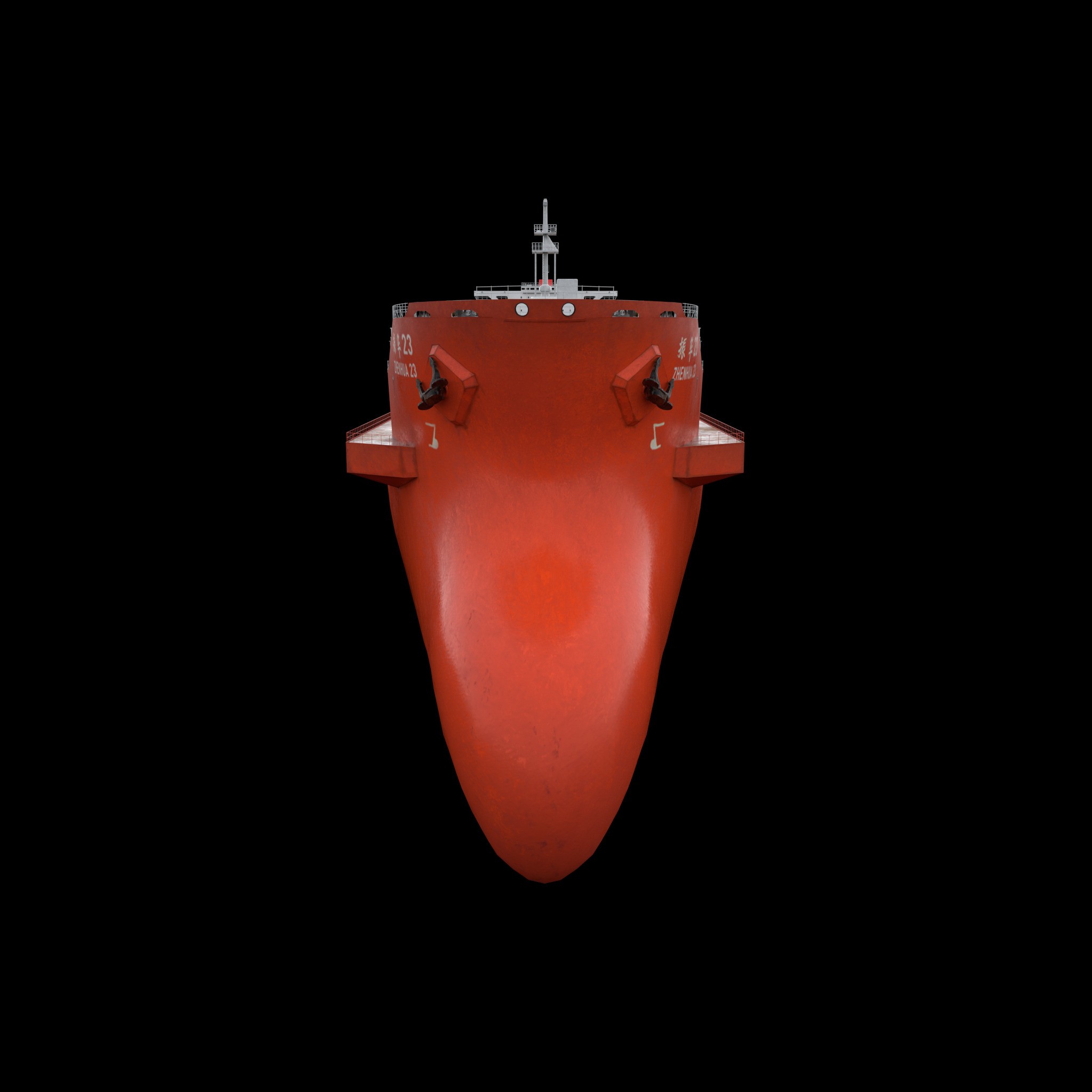 ZHEN HUA Heavy Load Carrier Cargo Ship - High Poly 3D Model - View 8