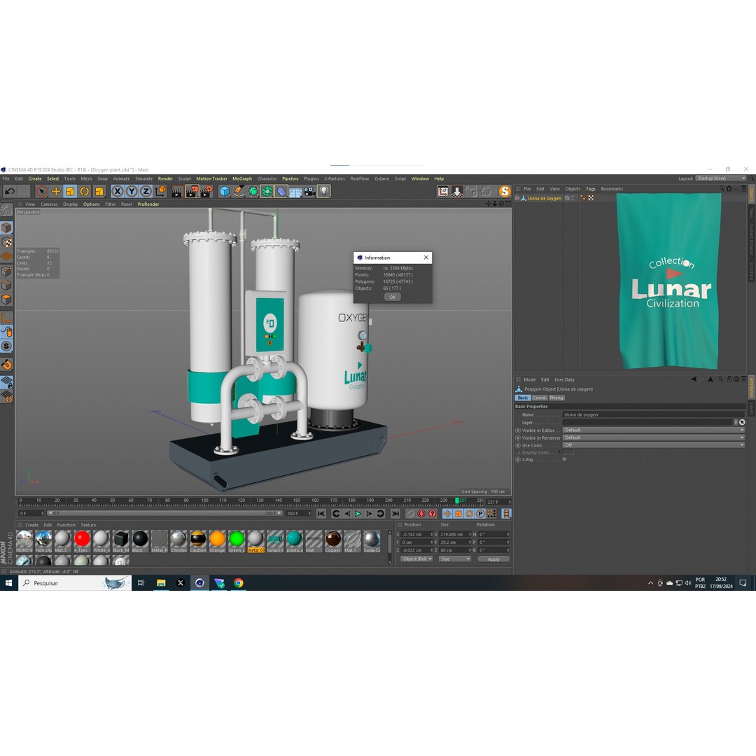 Oxygen Plant 3D Model – High-Detail Space Asset, FBX & OBJ