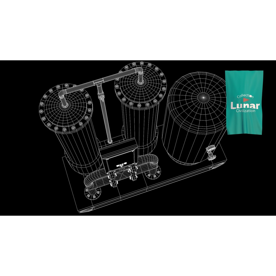 Oxygen Plant 3D Model – High-Detail Space Asset, FBX & OBJ - View 11