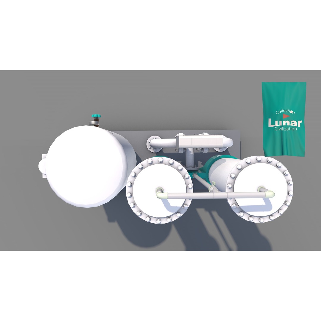 Oxygen Plant 3D Model – High-Detail Space Asset, FBX & OBJ - View 12
