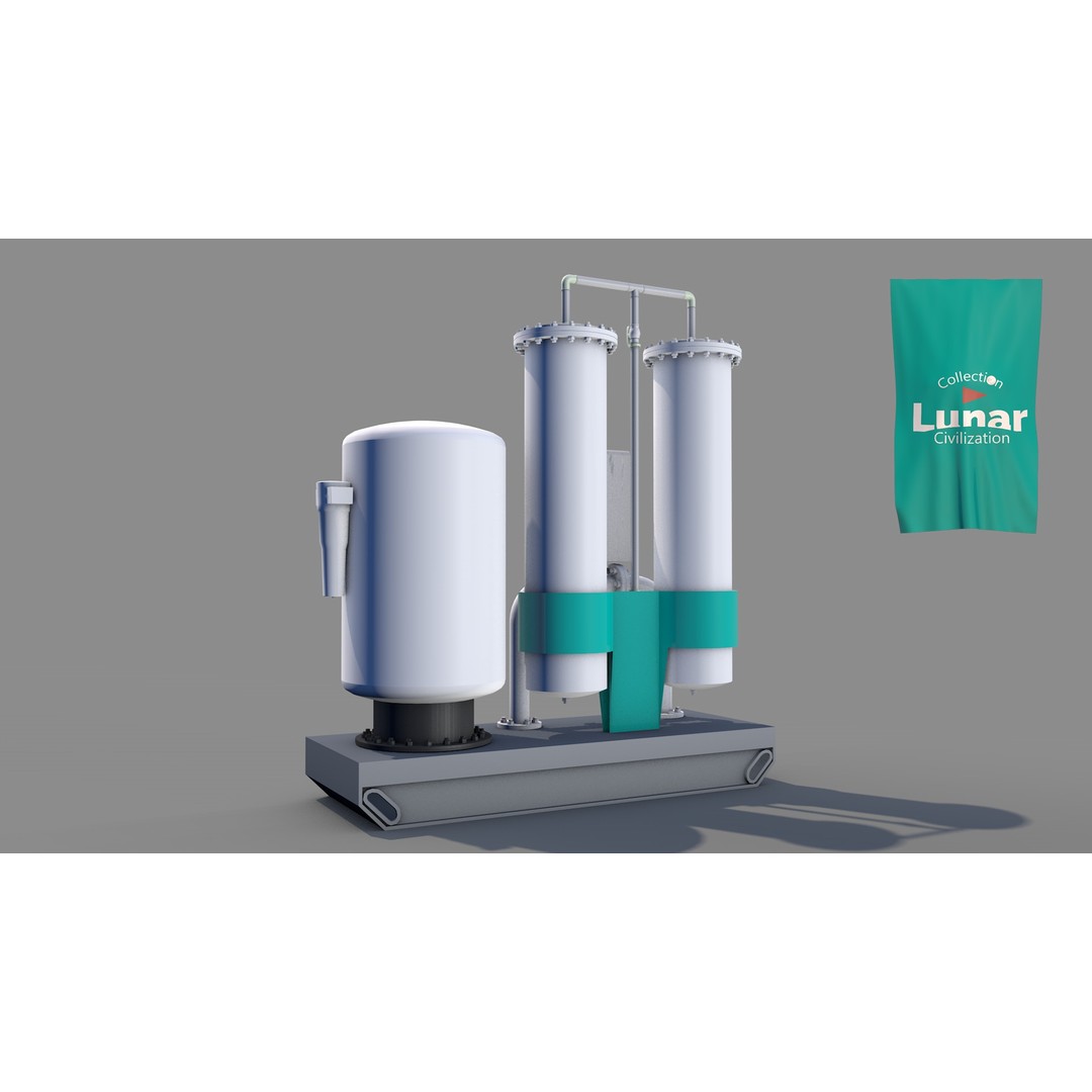 Oxygen Plant 3D Model – High-Detail Space Asset, FBX & OBJ - View 13