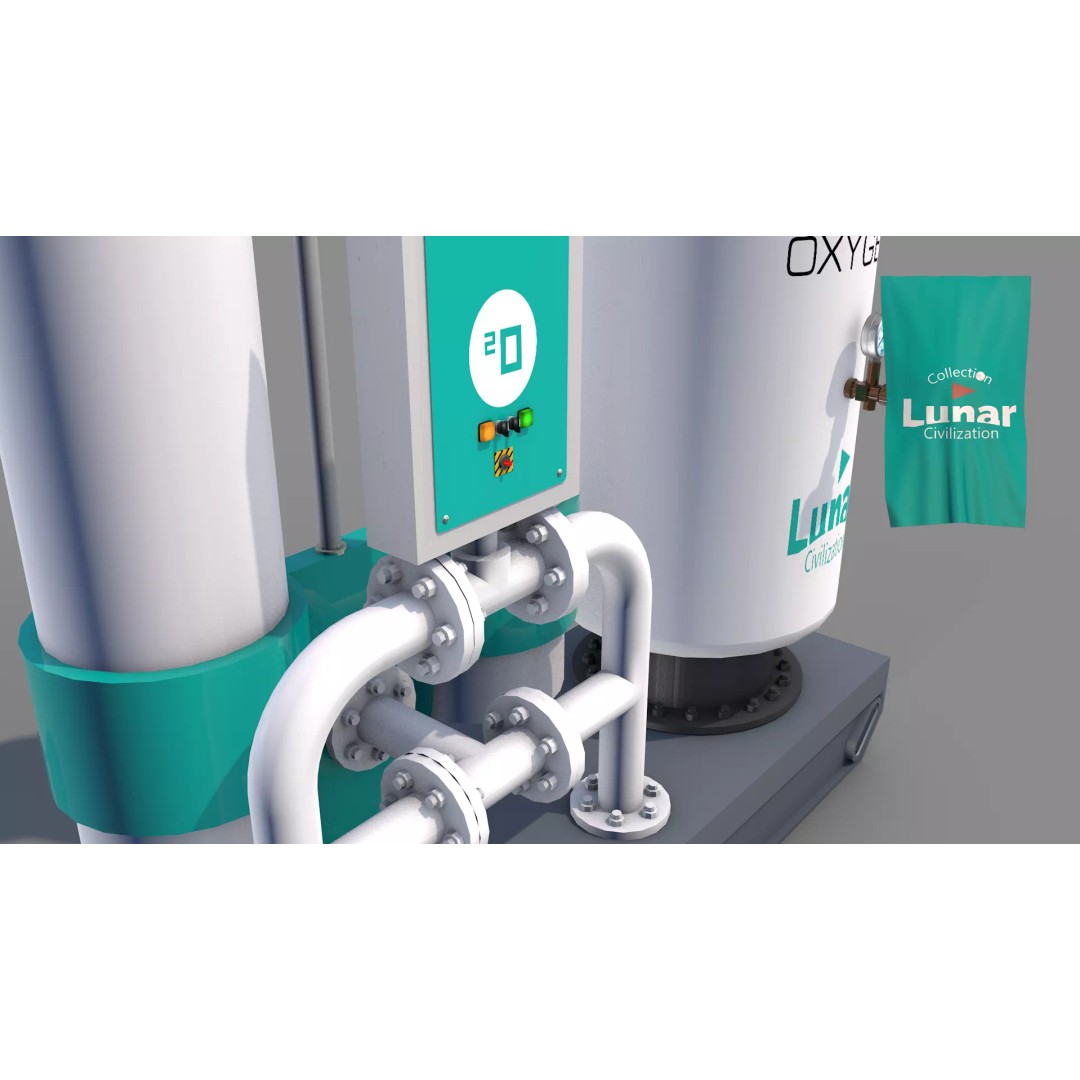 Oxygen Plant 3D Model – High-Detail Space Asset, FBX & OBJ - View 2
