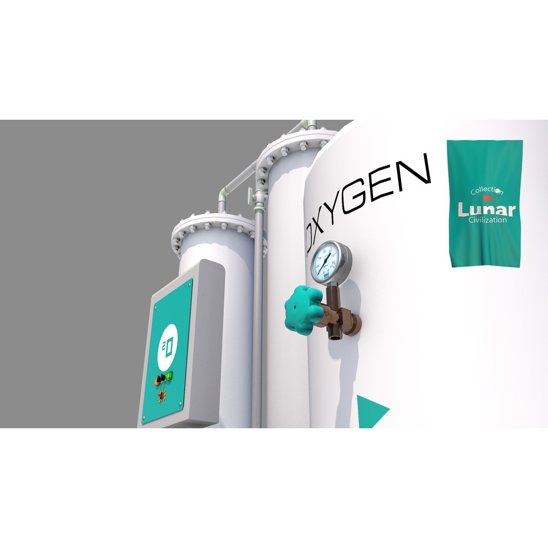 Oxygen Plant 3D Model – High-Detail Space Asset, FBX & OBJ - View 3